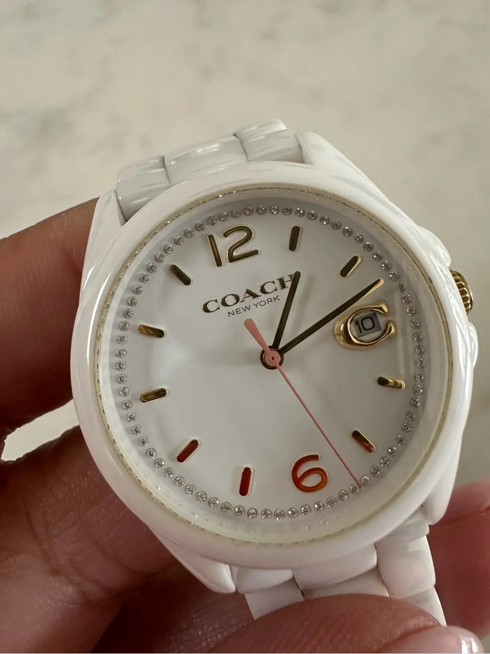 Coach Greyson 14503925 White Ceramic Women’s Watch